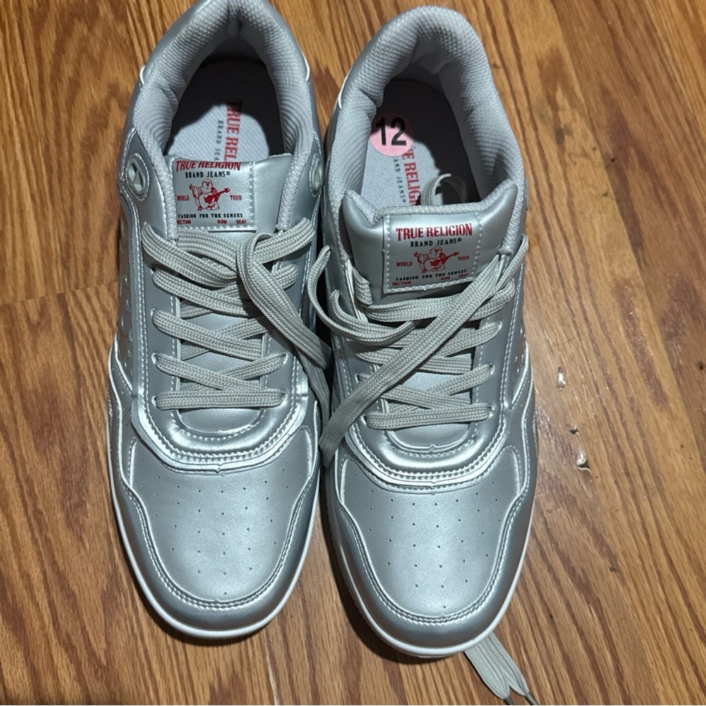 True Religion Metallic Silver Sneakers